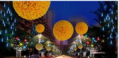 Yellow Rose Flower Ball Wedding decoratin Ball Kissing Ball 9-10 Inches
