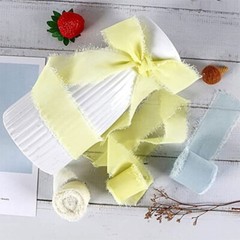 Handmade Fringe Silk Ribbon for Wedding Invitations, Bridal Bouquets