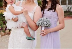 Wedding Bouquet Bridesmaid Custom Made Grey Starfish Nautical/Beach Themed