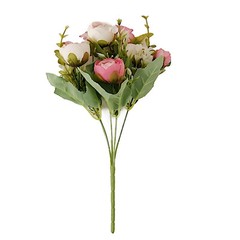 PINK 4 Bouquets 12″ Silk Mini Ranunculus Artificial FLOWERS Party Decorations