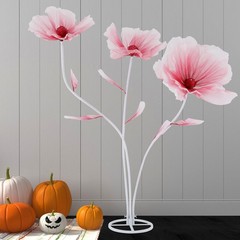 Handmade Gradient Red Silk Flower Artificial Flower Wedding Stage Backdrop Decor