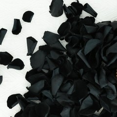 Koceko 200Pcs Dried Real Black Rose Petals, 1.75oz, Black-1.75oz(50g）