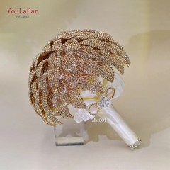 Shining Rhinestones Bridal Bouquet Handmade Crystal Bride Accessories Flower