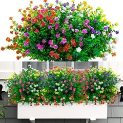100Pc Artificial Flowers Fake Eucalyptus Plant Outdoor Wedding Home Garden Decor