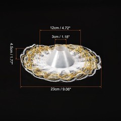 4Pcs Lace Bouquet Collar DIY Decoration Wedding Bridal Bouquet Holder Gold Tone