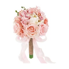 12inch Silk Roses Bridesmaid Wedding Bouquet for Wedding Ceremony Photo Props