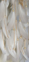Feather and Flower Gypsy Boho Silk Wedding Bouquet