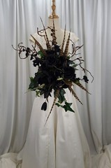 Dark as Night Goth Faux Silk Wedding Bouquet
