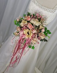 Rose and Ribbons Faux Floral Wedding Bouquet