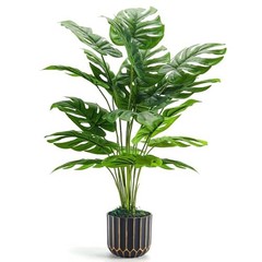 28” Fake Plants Tall Artificial Monstera Faux Plants Indoor for 28″Monstera 1