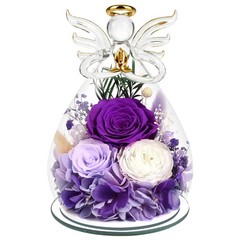 Gifts for Women Preserved Rose Forever Flower Eternal Roses in Small, Purple