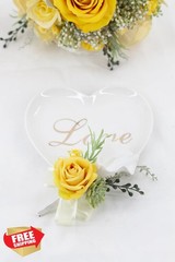 Floinla 1pc Yellow Calla Lily Sunflower Boutonniere for Men