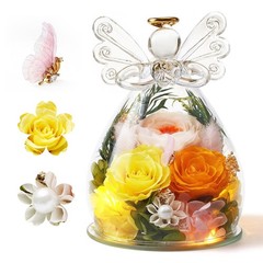 Forever Flower Gifts for Her: Blessed Flowers 3.86×3.86×5.91 inches, Orange