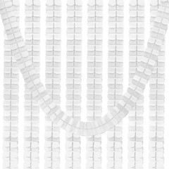 9.8ft Four-Leaf Garland, 9 Pack Tissue Paper Hanging Flower, White