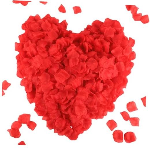 CODE FLORIST 2200 PCS Silk Rose Petals Wedding Flower Decoration 2 Inch Red