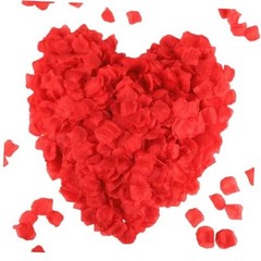 CODE FLORIST 2200 PCS Silk Rose Petals Wedding Flower Decoration 2 Inch Red