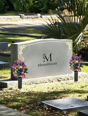 Memobloom Artificial Cemetery Flowers 24.8 inches x 9 inches, Purple & Pink