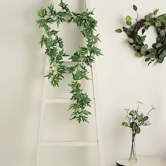 6 feet Cream Silk Daisy Flowers Garland with Leaves Hanging 6 feet,