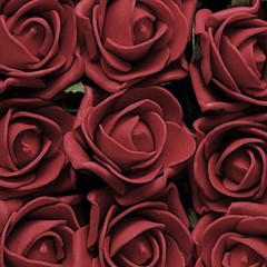 24 RED 2″ Mini FOAM ROSE Flowers Stems Wedding Events Decorations Supplies
