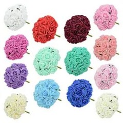 25pcs Artificial Rose Flowers Bridal Bouquet Wedding Bride And Engagement Decor