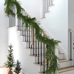 PCS Norfolk Pine Garland, Christmas Artificial Faux Greenery Garland Real 6FT 2