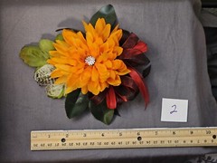 Orange Mum Silk Flower corsage