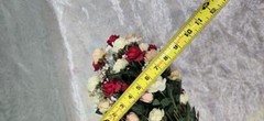 Red and White Floral Bouquet – Wedding Bridal Bridesmaid Bouquet – Decorative