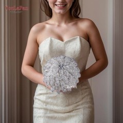 Shining Rhinestones Bridal Bouquet Handmade Crystal Bride Accessories Flower