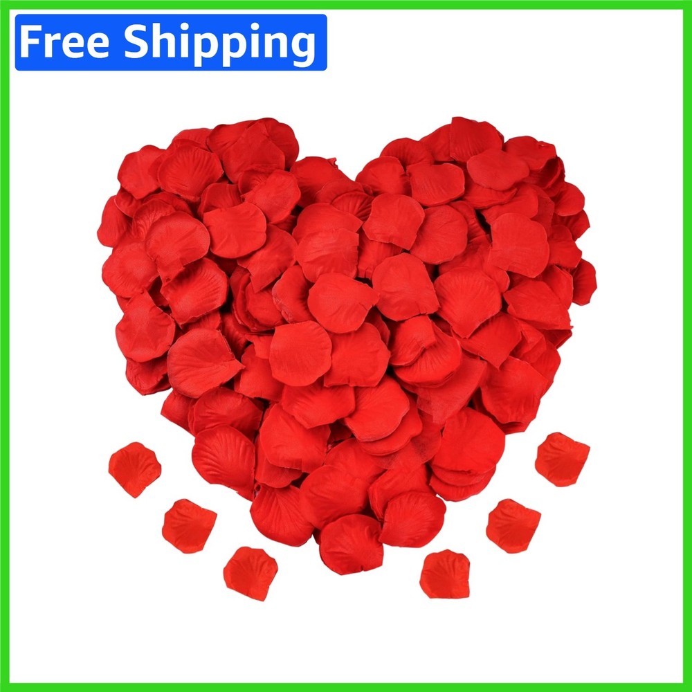 Luxury Red Silk Flower Petals – 1200PCS for Romantic Occasions & Decorations