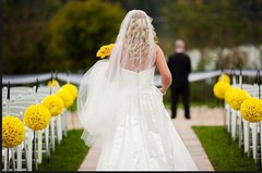 11-12 Inches Yellow Rose Flower Ball Wedding decoratin Ball Kissing Ball