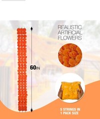 Krati Exports 5 pc – 5 fr Marigold flower garland Indian wedding flowers decor