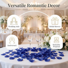 2200 PCS Royal Blue Artificial Rose Petals for Wedding | Royal blue fake rose pe