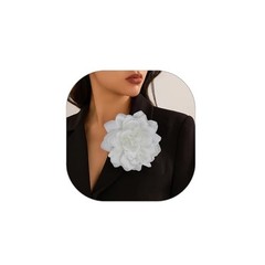 Satin Fabric Rose Flower Brooches – Handmade Floral Accessory for Wedding Par…