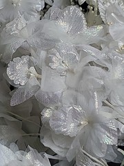 Wedding Floral Bundle Of 32 Pieces/white/Ivory/Iridescent/Picks/Stems/Flower/Lot