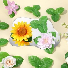 Yolev 200pcs Artificial Leaves 3.74 Inch Flower Rose Leaf Fake Leaves for Flower