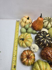27 Piece Artificial Fall Decor Set- Pumpkins, Squash. High End!! Beautiful!!