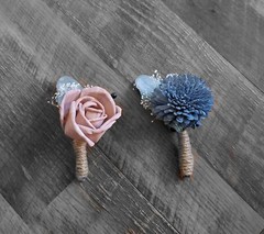 Mauve & Dusty Blue Wedding Bouquet Navy Sola Wood Bridal Flowers Bridesmaid Rose