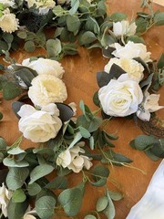 Wedding White Flowers For Arch – 9 Pieces- 6 Pieces Used One Package Not Open