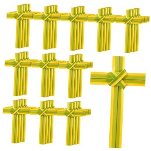 50 Pcs Palm Cross Palm Sunday Hand Held Portable Prayer Crosses 7.09 Inches