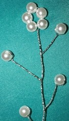 New Pearls Silver Wire Sprays Diamanté 9 Stone Bouquet Accents 10 Ct WEDDINGS