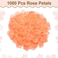 1000pcs Artificial Rose Petals Fake Silk Flower Petals for Wedding Light Orange