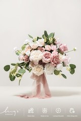 Ling’s Moment Pink Wedding Bouquets for Bride, Dusty Rose Bridal Bouquets for…