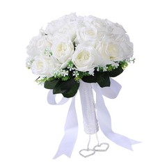 Elegant Artificial Flower Wedding Bouquet Bridal Handheld Rose Flower for Event