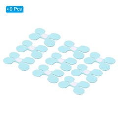 9.8ft Four-Leaf Garland, 9 Pack Tissue Paper Hanging Flower, Light Blue