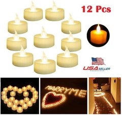 1000Pcs Artificial Rose Petals + 24 LED Candles Romantic Night Propose Set US