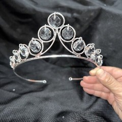 Quinceañera Bouquet Purple / Black/ Rhine Stone Hair Accessory Ramo Quinceañera