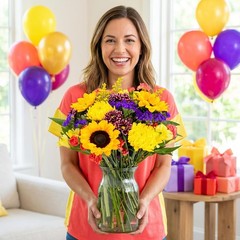 Benchmark Bouquets Flowering Fields Sunflower Bouquet – Mothers Day Flowers for