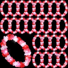 24 Pcs LED Flower Leis Necklace – Luau Wedding Party