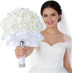Wedding Bouquets for Bride, Wedding Bouquet Bridesmaid，Bridesmaid Holding Flo…