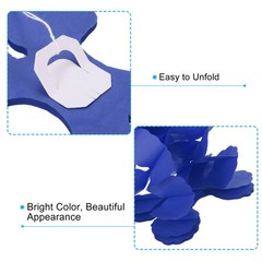 9.8ft Four-Leaf Garland, 12 Pack Tissue Paper Hanging Flower, Navy Blue